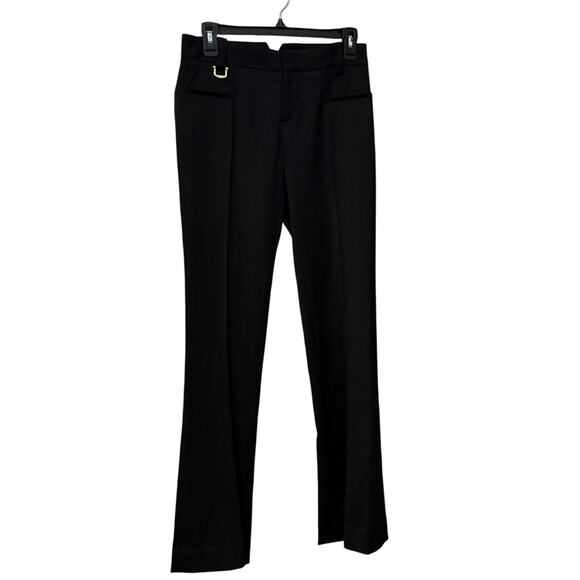 Gucci Black Wool Pleated Straight Trousers Pants Size 38 - Picture 1 of 8